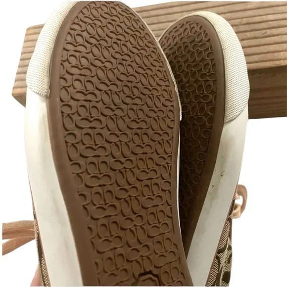 Coach Barrett Sneakers in Khaki/Natural Size 7.5 - Picture 6 of 9